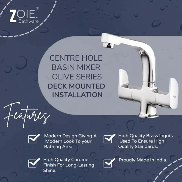 Centre Hole Basin Mixer